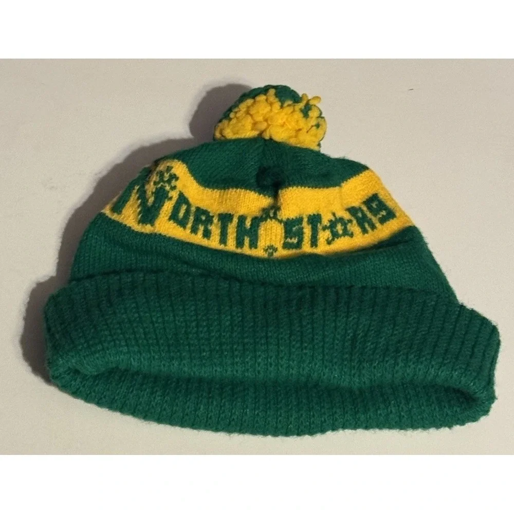 Vintage 60s Minnesota North Stars Hat Beanie Green NHL Dallas Wild Whalers Rare